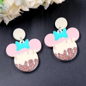 Korean Style Earrings "Mickey Ice Cream"
